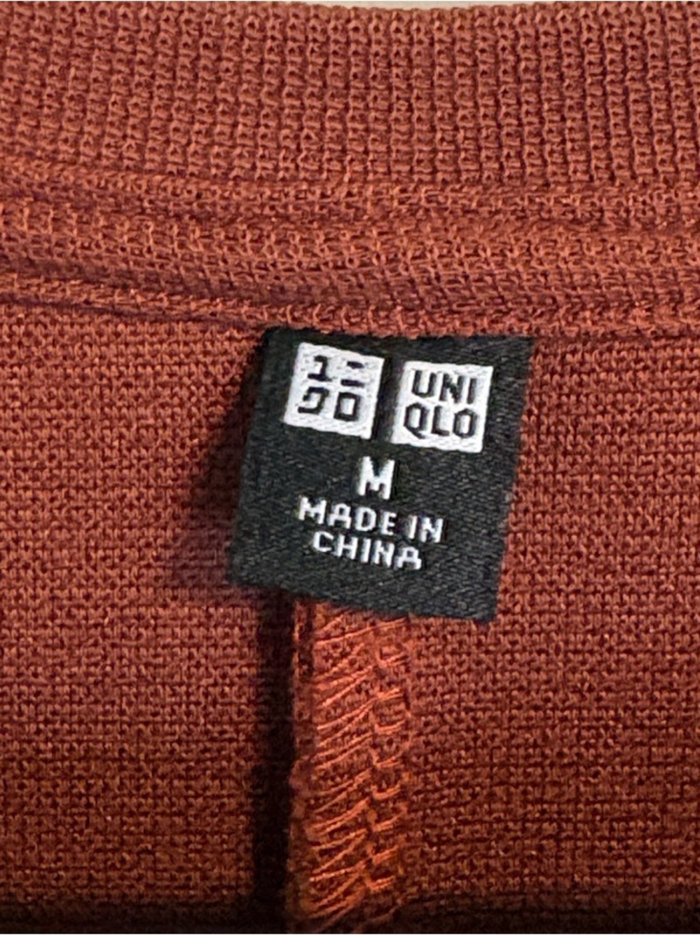 EUC [Uniqlo] Pleated Long Sleeve Combination Tiered Flared Dress Brown Women’s M - Picture 14 of 14